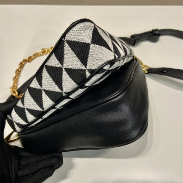 Prada Symbole Leather And Fabric Mini Bag