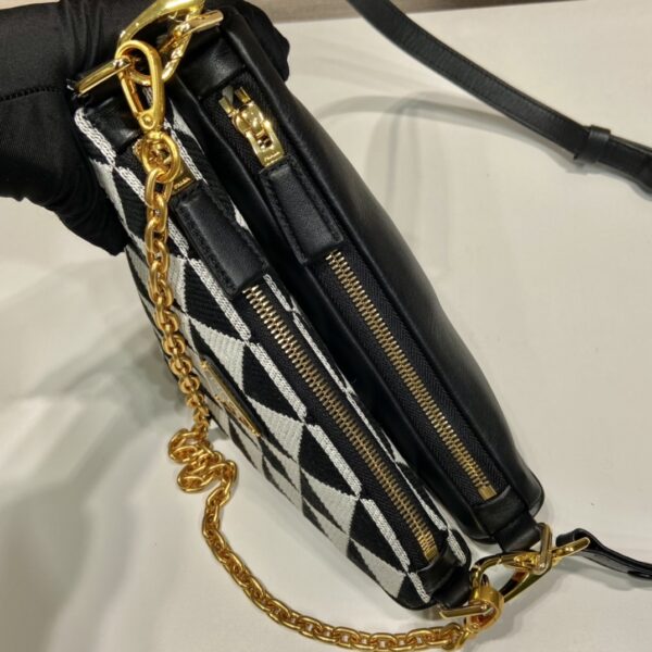 Prada Symbole Leather And Fabric Mini Bag