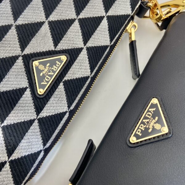 Prada Symbole Leather And Fabric Mini Bag