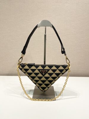 Prada Embroidered jacquard fabric mini-bag