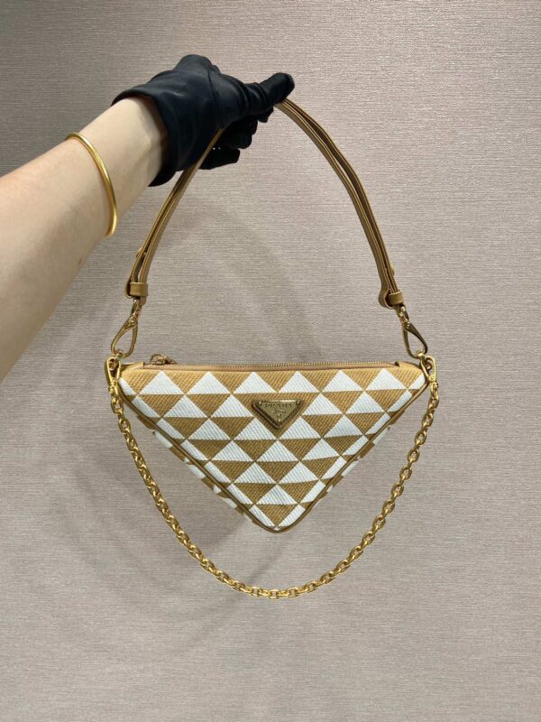Prada Embroidered jacquard fabric mini-bag