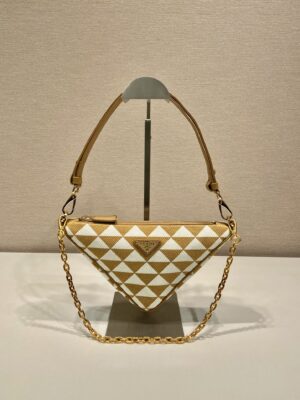 Prada Embroidered jacquard fabric mini-bag