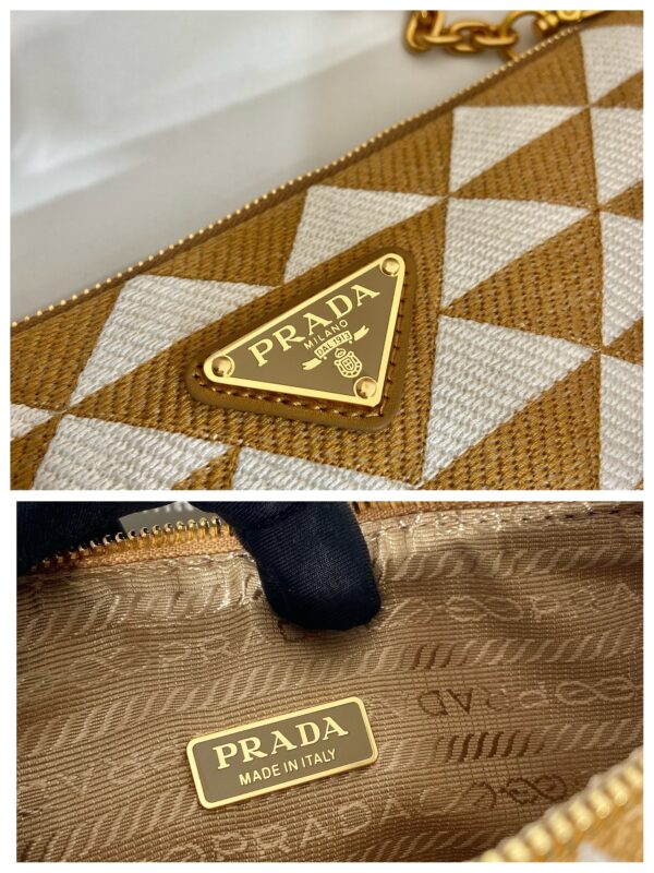 Prada Embroidered jacquard fabric mini-bag