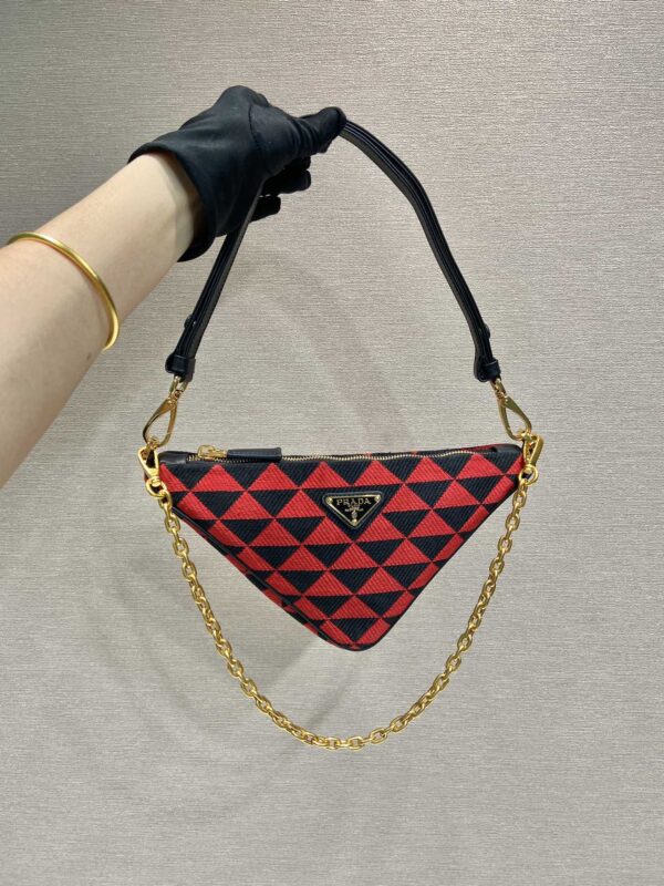 Prada Embroidered jacquard fabric mini-bag