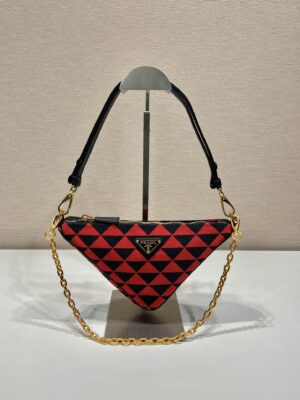 Prada Embroidered jacquard fabric mini-bag