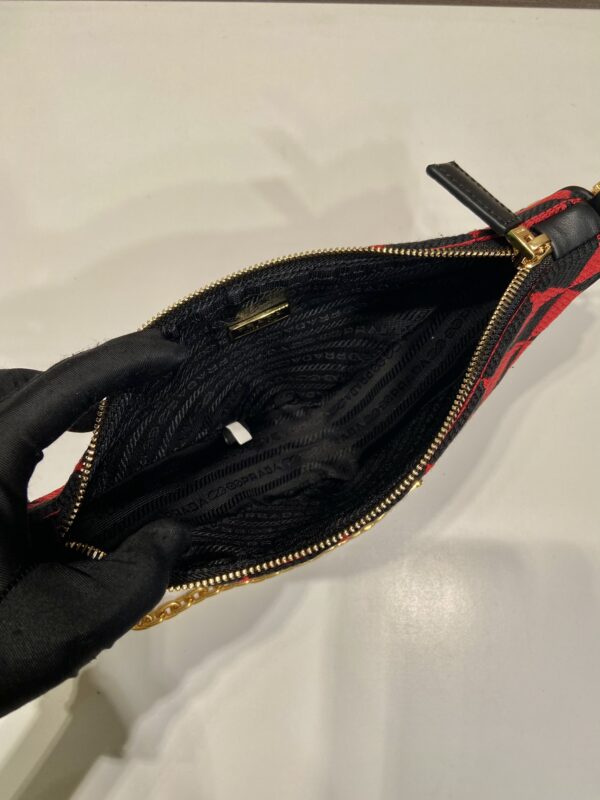 Prada Embroidered jacquard fabric mini-bag