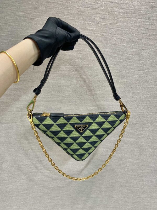 Prada Embroidered jacquard fabric mini-bag