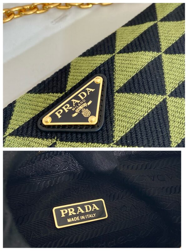 Prada Embroidered jacquard fabric mini-bag