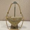 Prada Triangle satin mini-bag with crystals