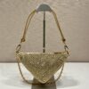 Prada Triangle satin mini-bag with crystals