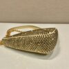 Prada Triangle satin mini-bag with crystals