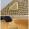 Prada Triangle satin mini-bag with crystals