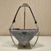 Prada Triangle satin mini-bag with crystals