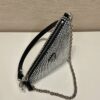 Prada Triangle satin mini-bag with crystals