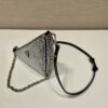 Prada Triangle satin mini-bag with crystals