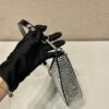 Prada Triangle satin mini-bag with crystals