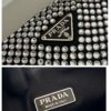 Prada Triangle satin mini-bag with crystals
