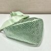 Prada Triangle leather shoulder bag with Crystal