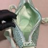 Prada Triangle leather shoulder bag with Crystal