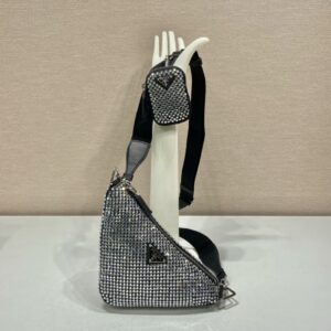 Prada Triangle shoulder bag with Crystal