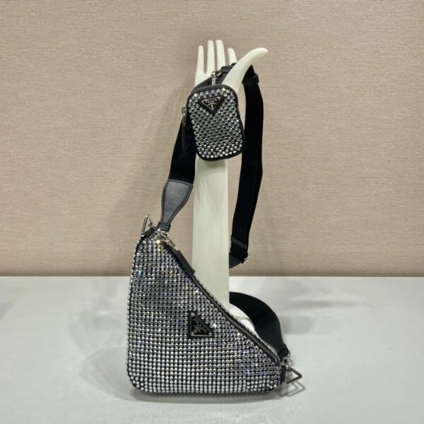 Prada Triangle shoulder bag with Crystal