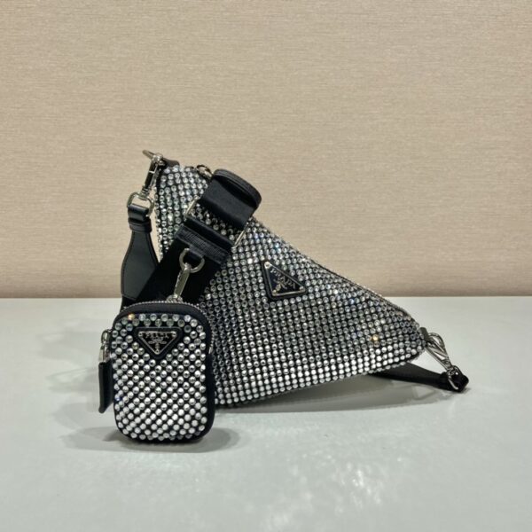 Prada Triangle shoulder bag with Crystal