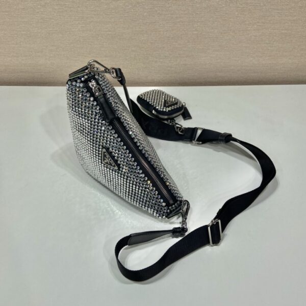 Prada Triangle shoulder bag with Crystal