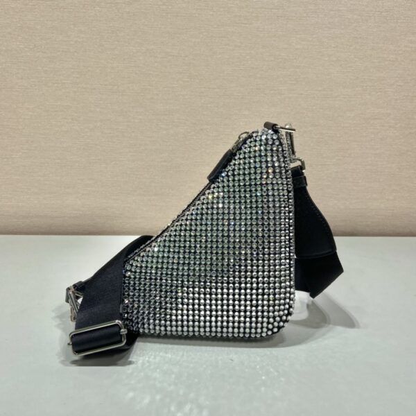 Prada Triangle shoulder bag with Crystal