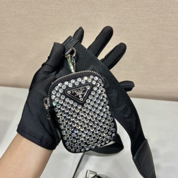 Prada Triangle shoulder bag with Crystal