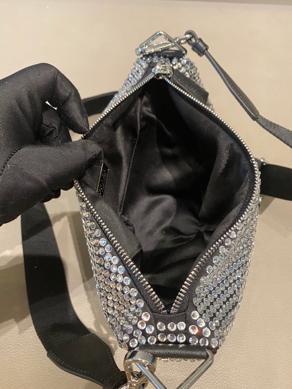 Prada Triangle shoulder bag with Crystal