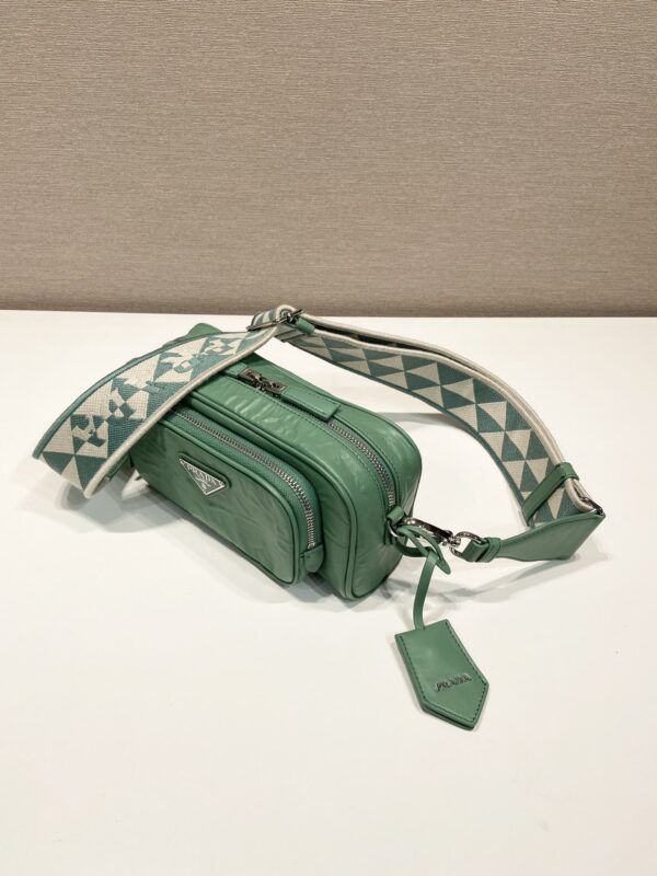 Prada Nappa antique leather multi-pocket shoulder bag