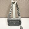 Prada Nappa antique leather multi-pocket shoulder bag