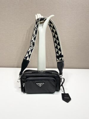 Prada Nappa antique leather multi-pocket shoulder bag