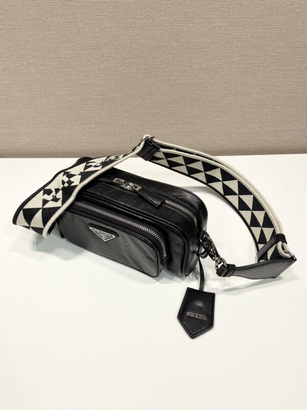 Prada Nappa antique leather multi-pocket shoulder bag