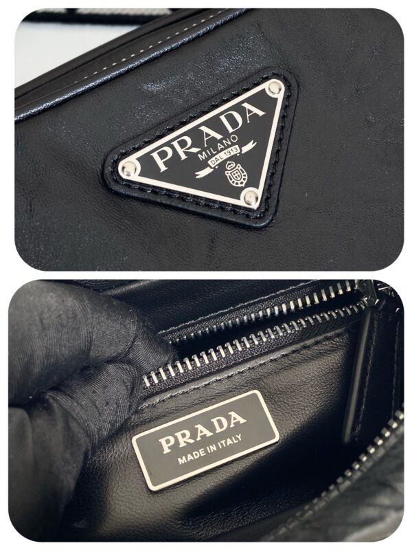 Prada Nappa antique leather multi-pocket shoulder bag