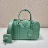 Prada antique nappa leather top handle bag