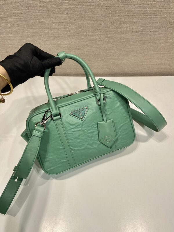 Prada antique nappa leather top handle bag