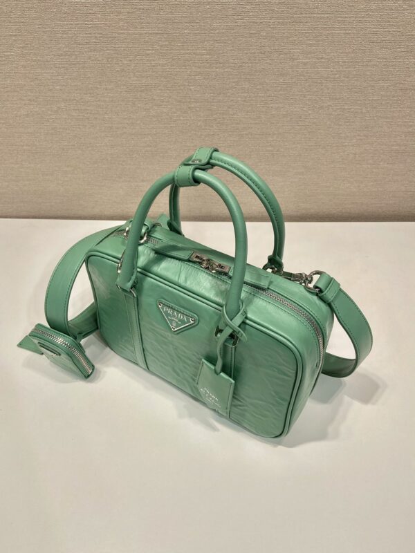 Prada antique nappa leather top handle bag