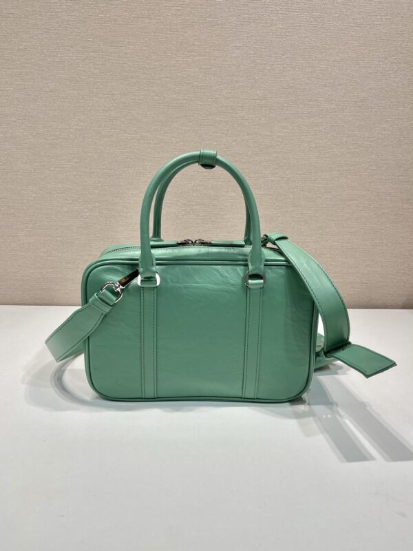 Prada antique nappa leather top handle bag
