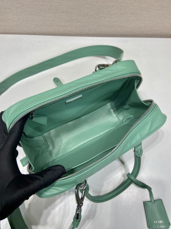Prada antique nappa leather top handle bag