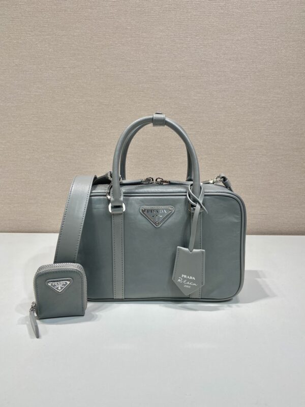Prada antique nappa leather top handle bag