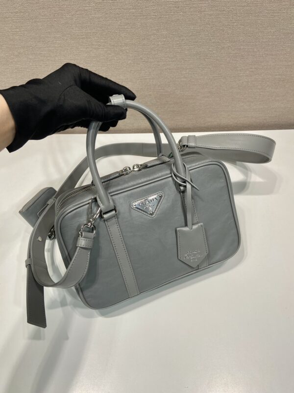 Prada antique nappa leather top handle bag