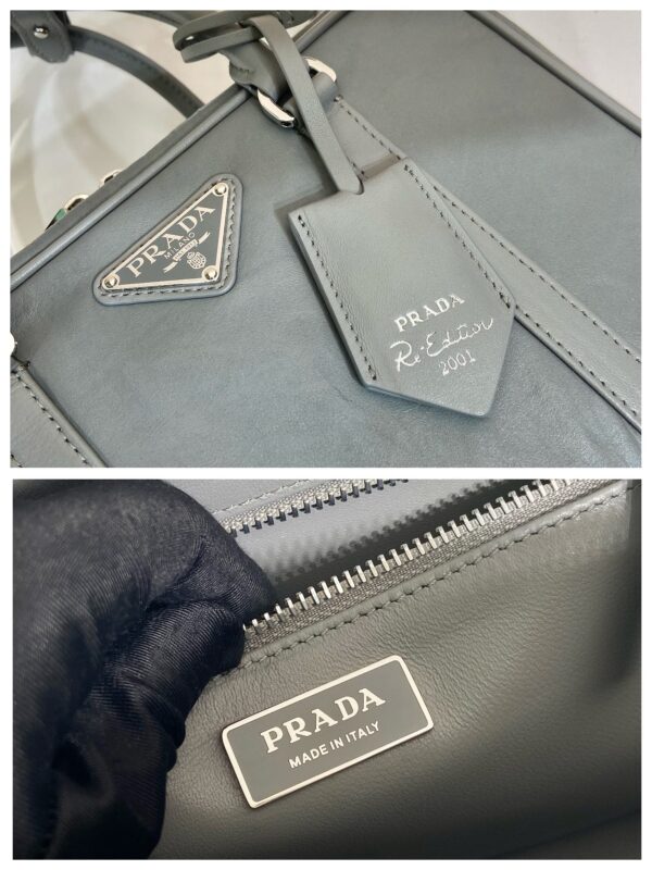 Prada antique nappa leather top handle bag