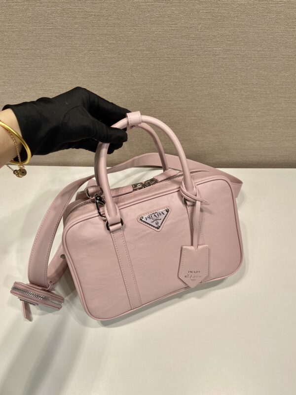 Prada antique nappa leather top handle bag