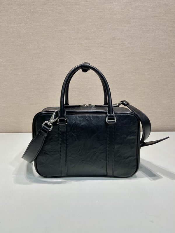 Prada antique nappa leather top handle bag