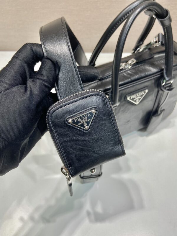 Prada antique nappa leather top handle bag
