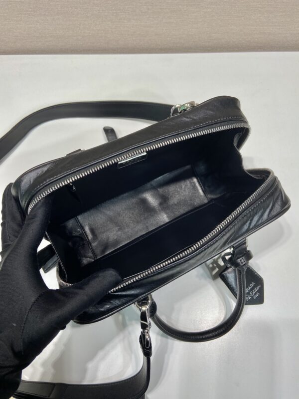 Prada antique nappa leather top handle bag