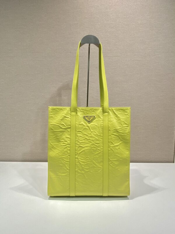 Prada Small antique nappa leather tote