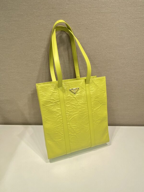 Prada Small antique nappa leather tote