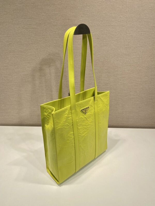 Prada Small antique nappa leather tote